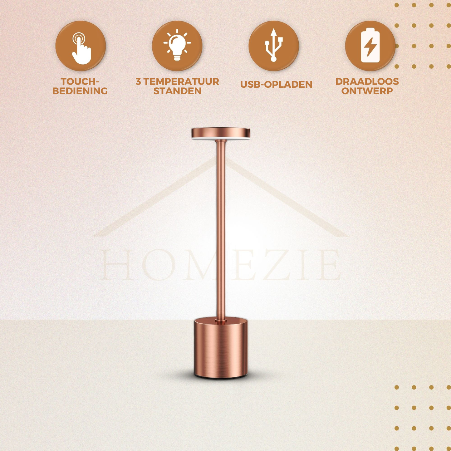 Stesh-living LuxeTouch - Draadloze Tafellamp