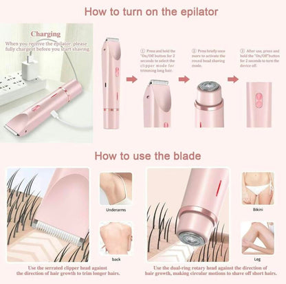 Silky Shave - Comfort 2 in 1 Electric Lady Shaver