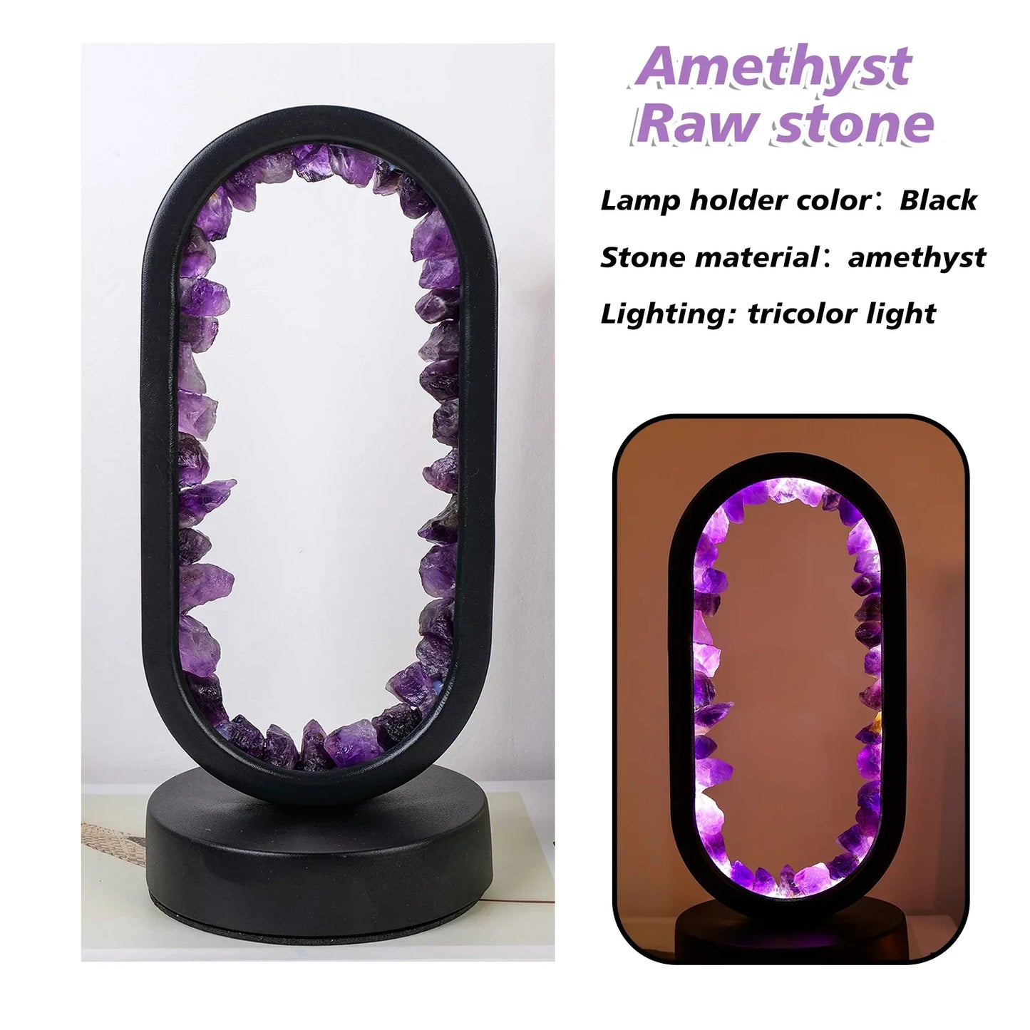 Aura Lamp - Natuurlijke kalmerende amethist lamp