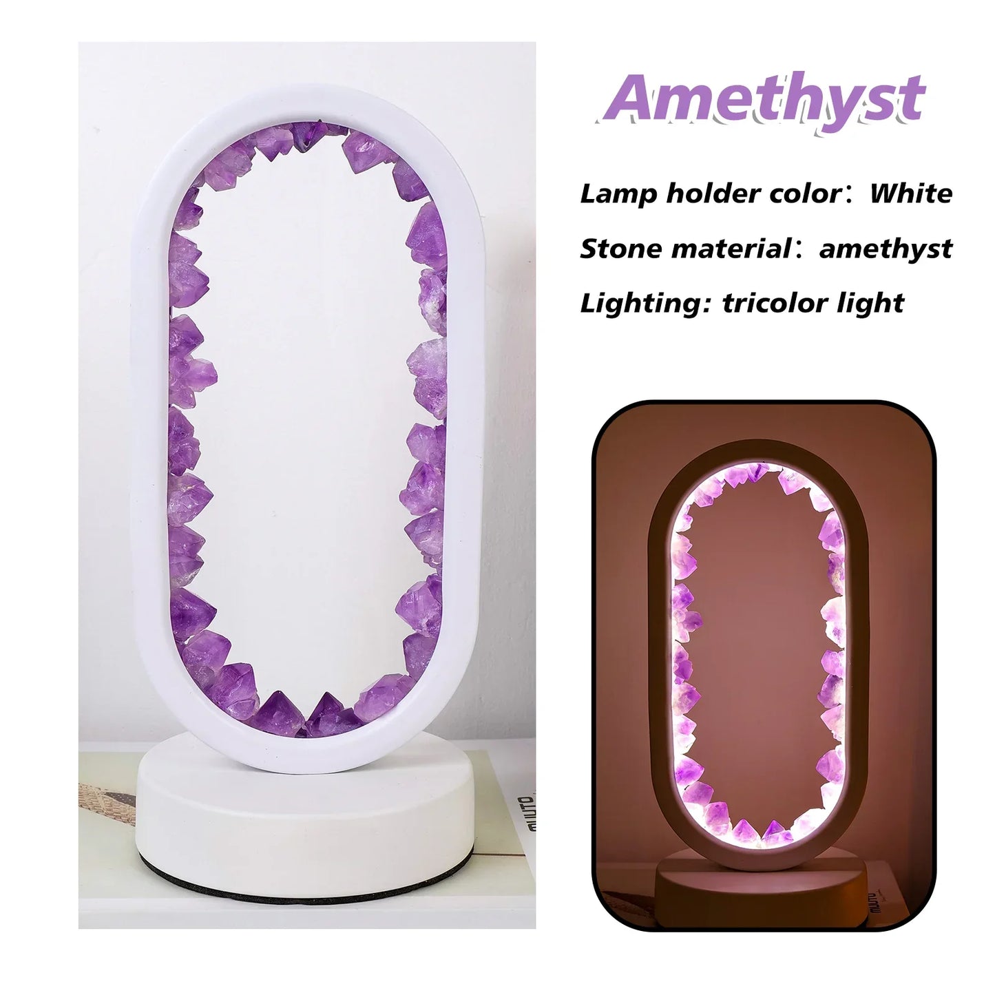 Aura Lamp - Natuurlijke kalmerende amethist lamp