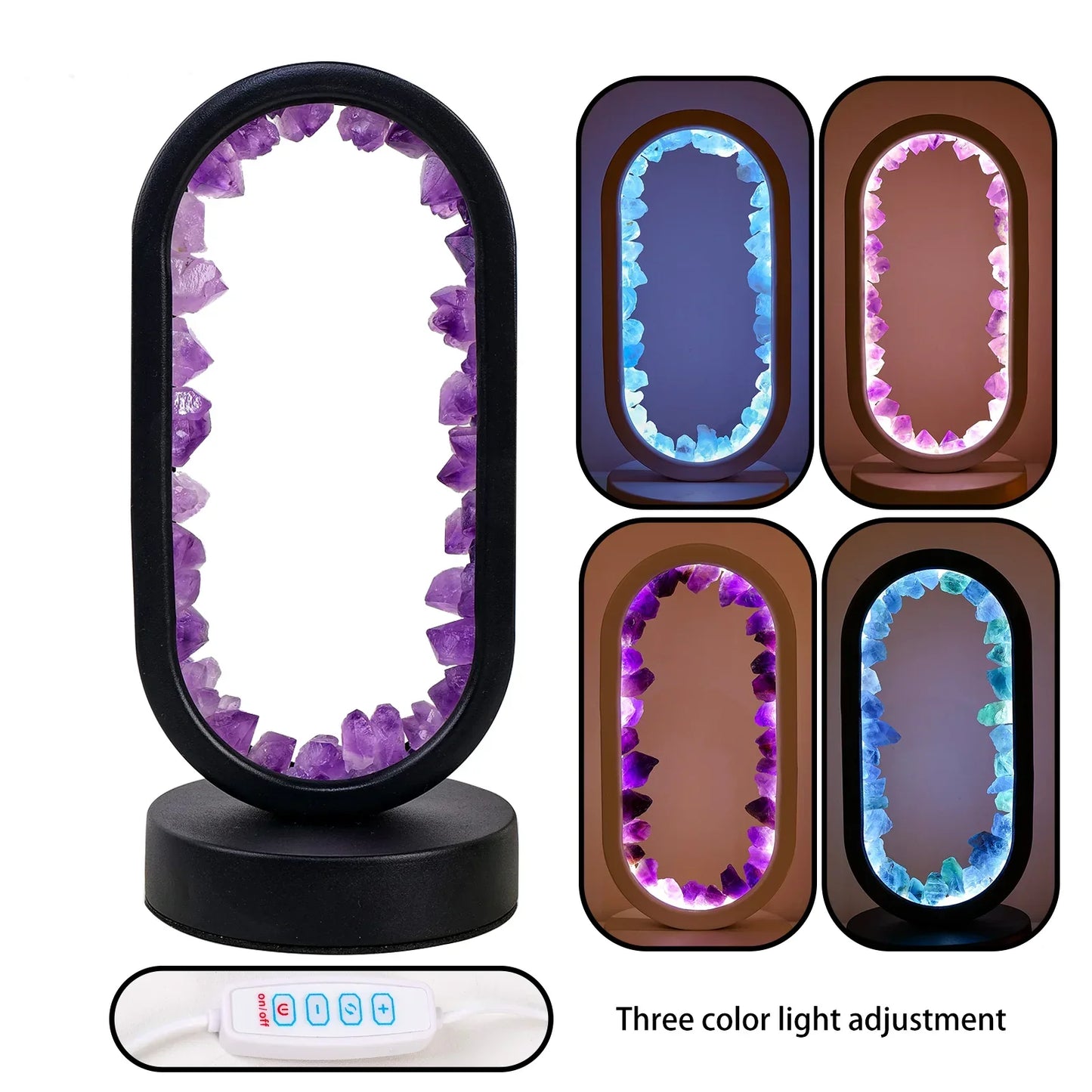 Aura Lamp - Natuurlijke kalmerende amethist lamp