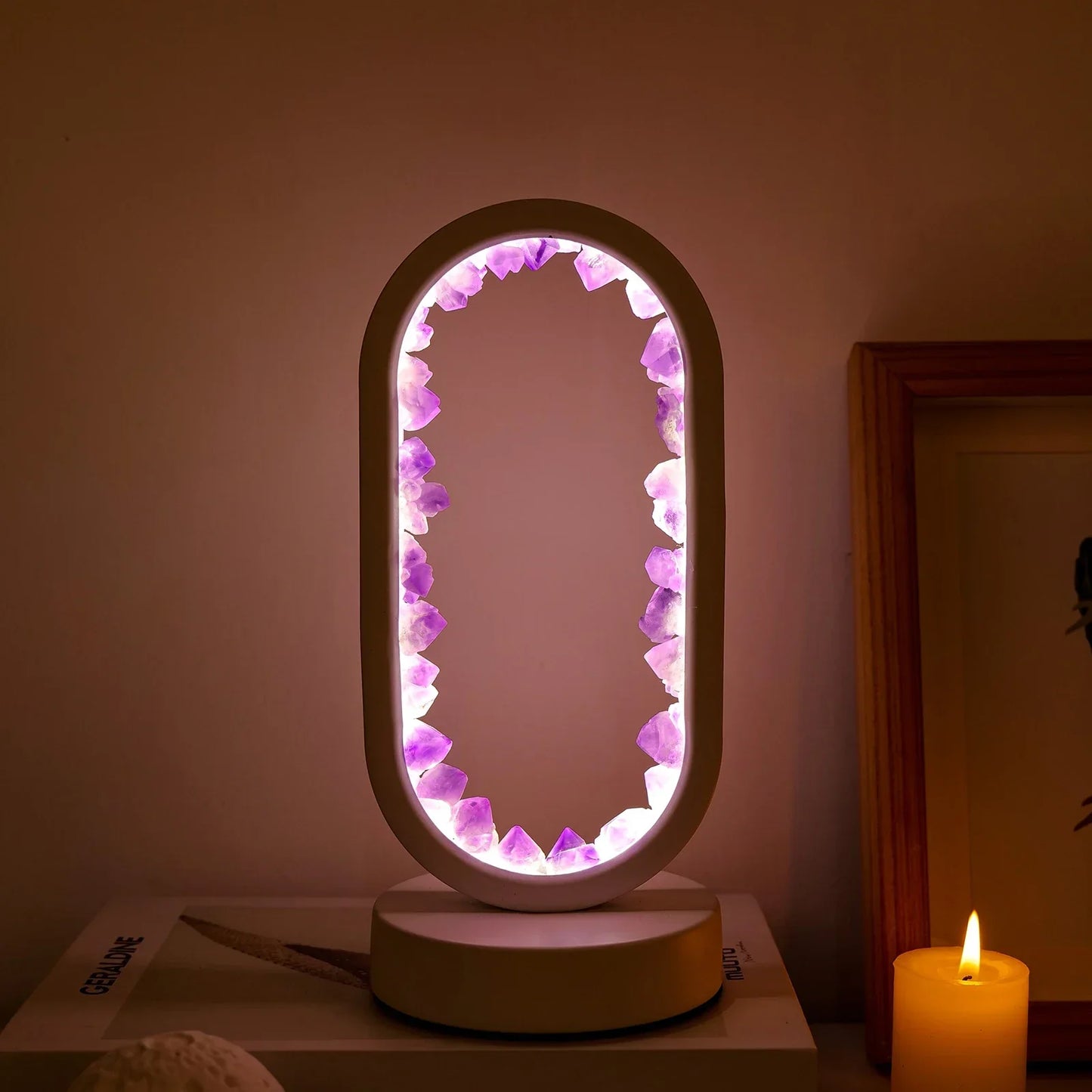 Aura Lamp - Natuurlijke kalmerende amethist lamp